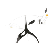 Olivier Vonet. Sculpture in black, yellow, and white lacquered metal. Contemporary.