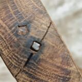 Antique garden bench park bench cast iron with oak