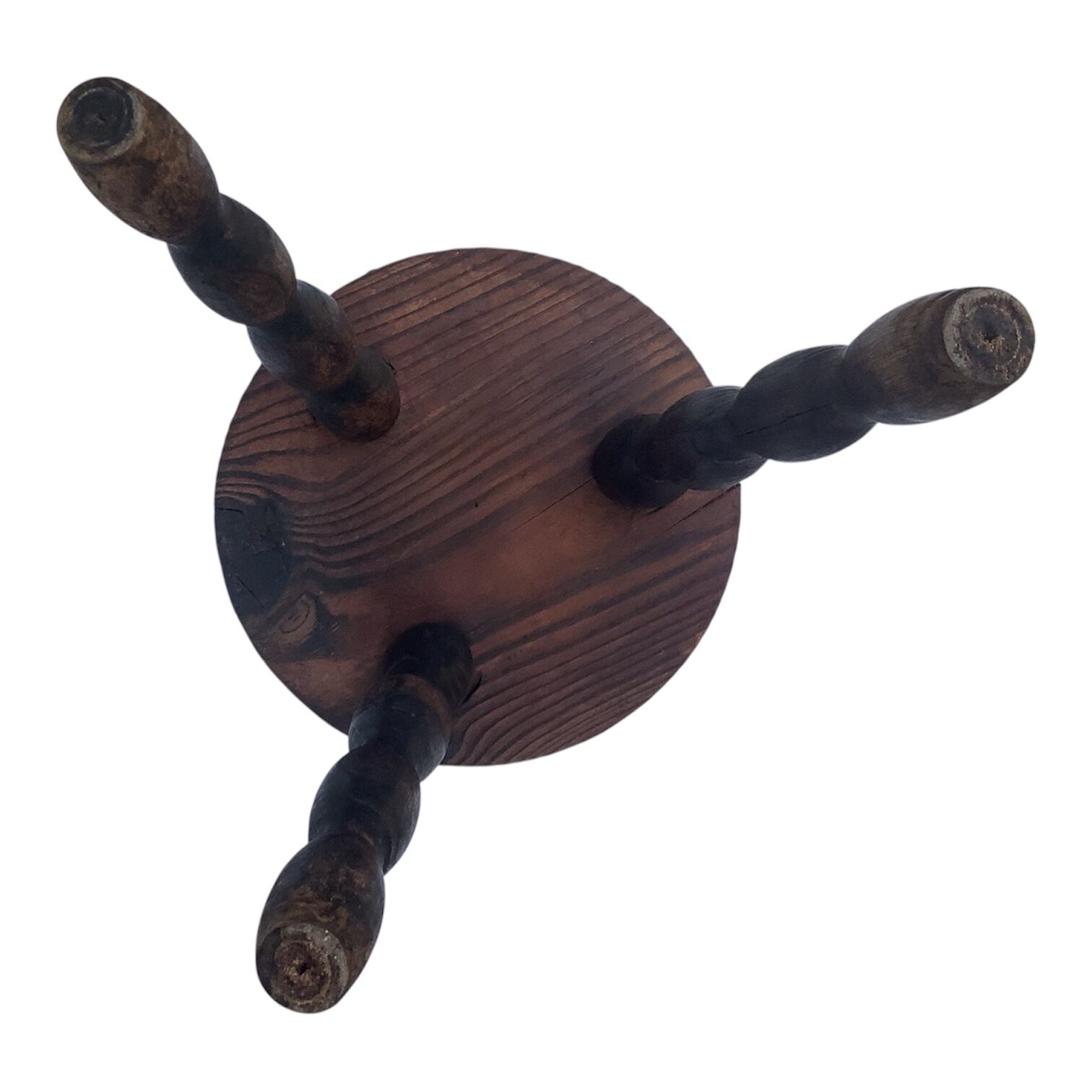 Small Spanish stool in solid oak – circa 1960