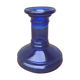 Blue glass candlestick