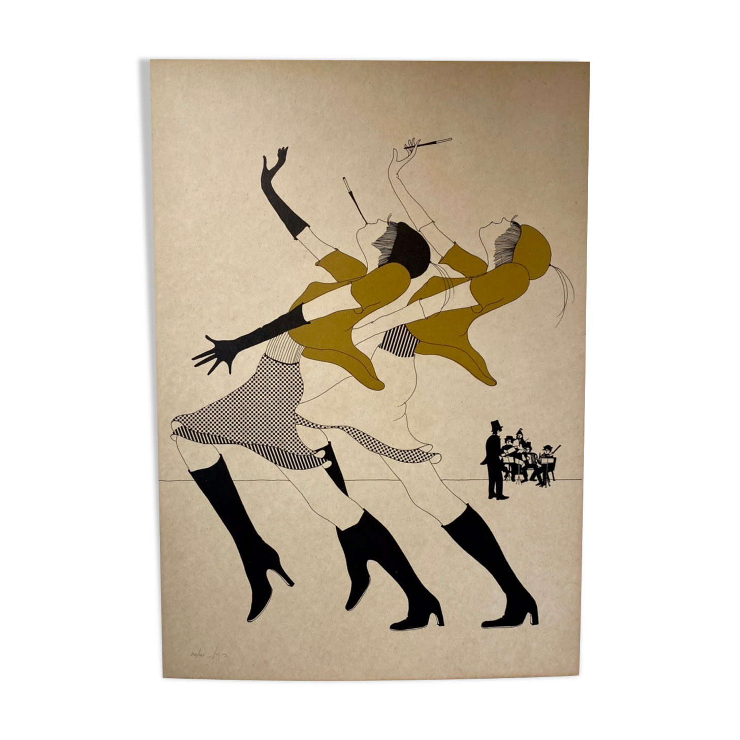 Illustration, the elegant, numbered, monogrammed XX century