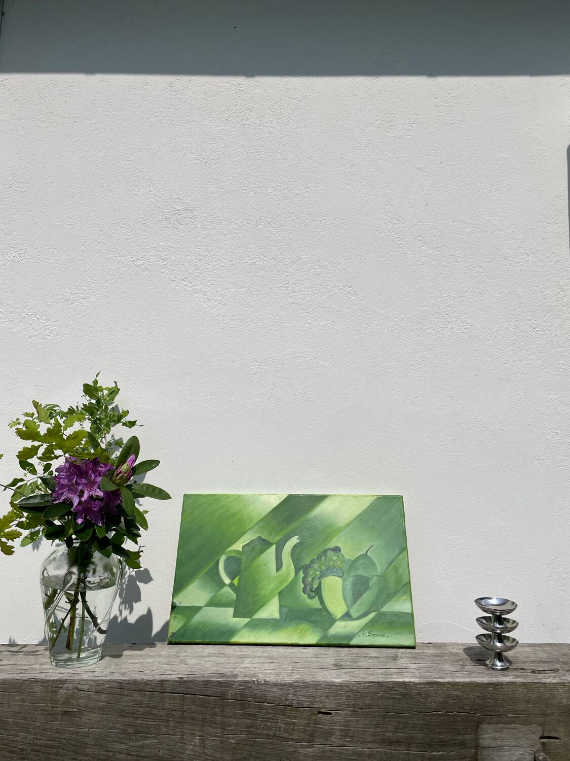 Cubist still life oil on canvas