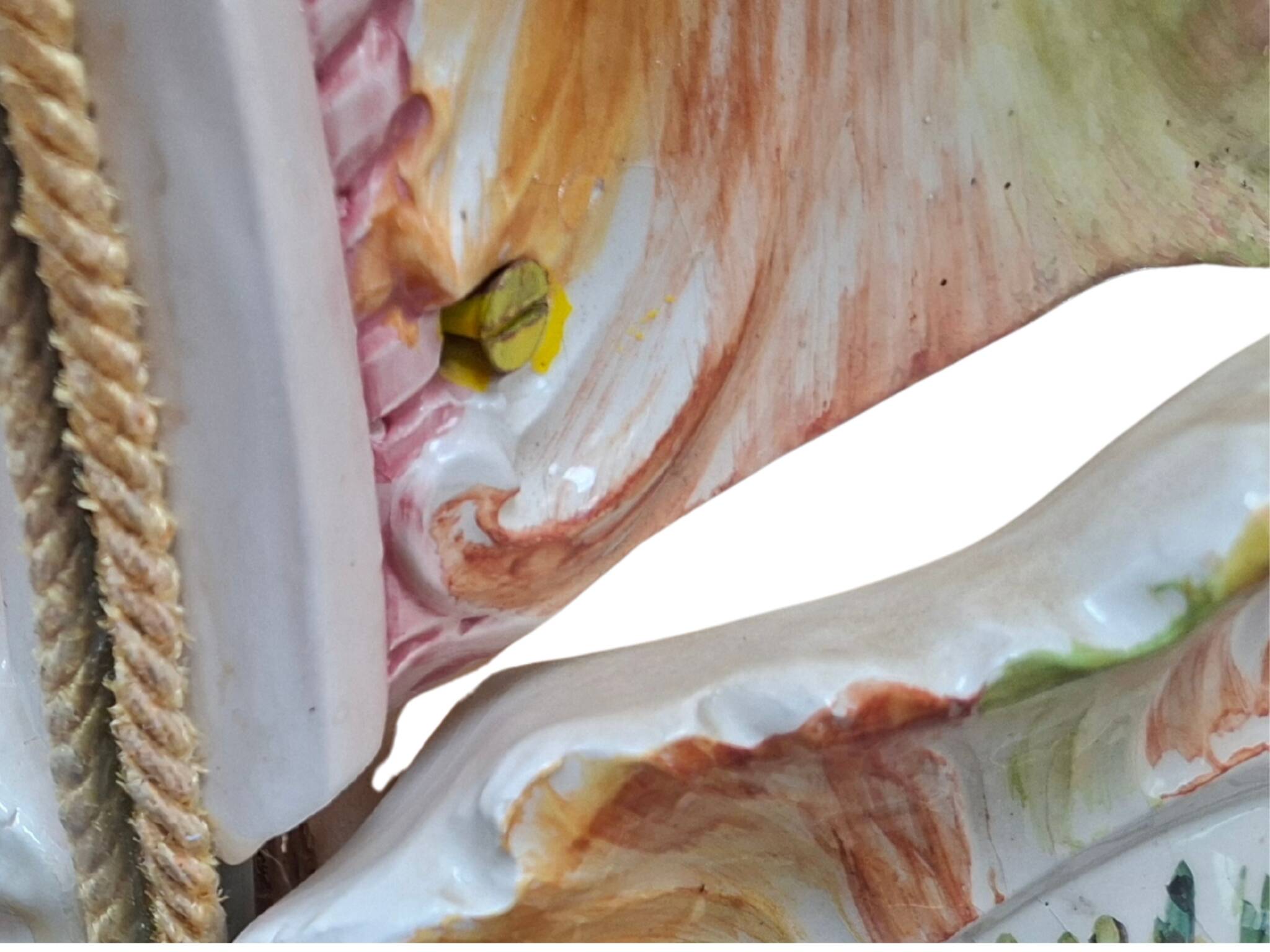 Magnifica Specchiera d’Arte in Ceramica Policroma – Maria Pegoraro per Ricc