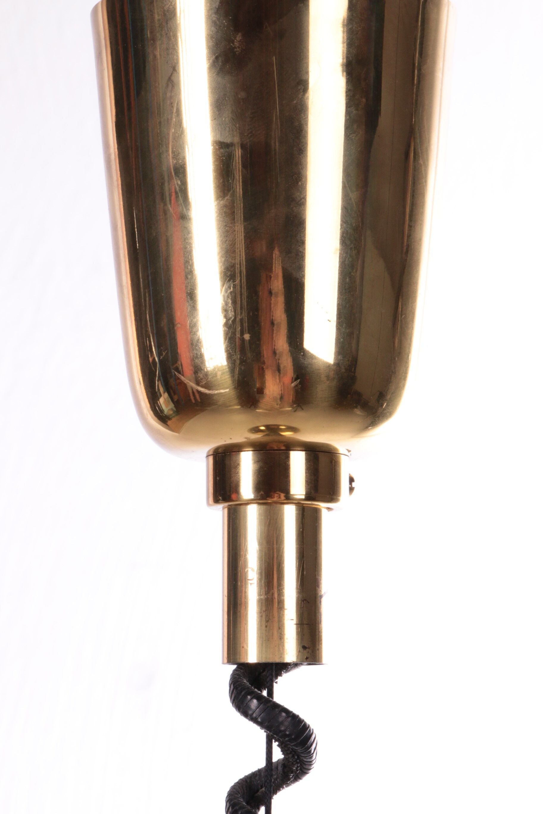 Vintage brass hanging lamp by Vereinigte Werkstatten Collection, 1960
