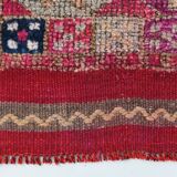 3x12 Red & Navy Blue Oushak Runner Rug, 83x352Cm