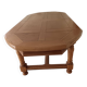 Golden oak dining table