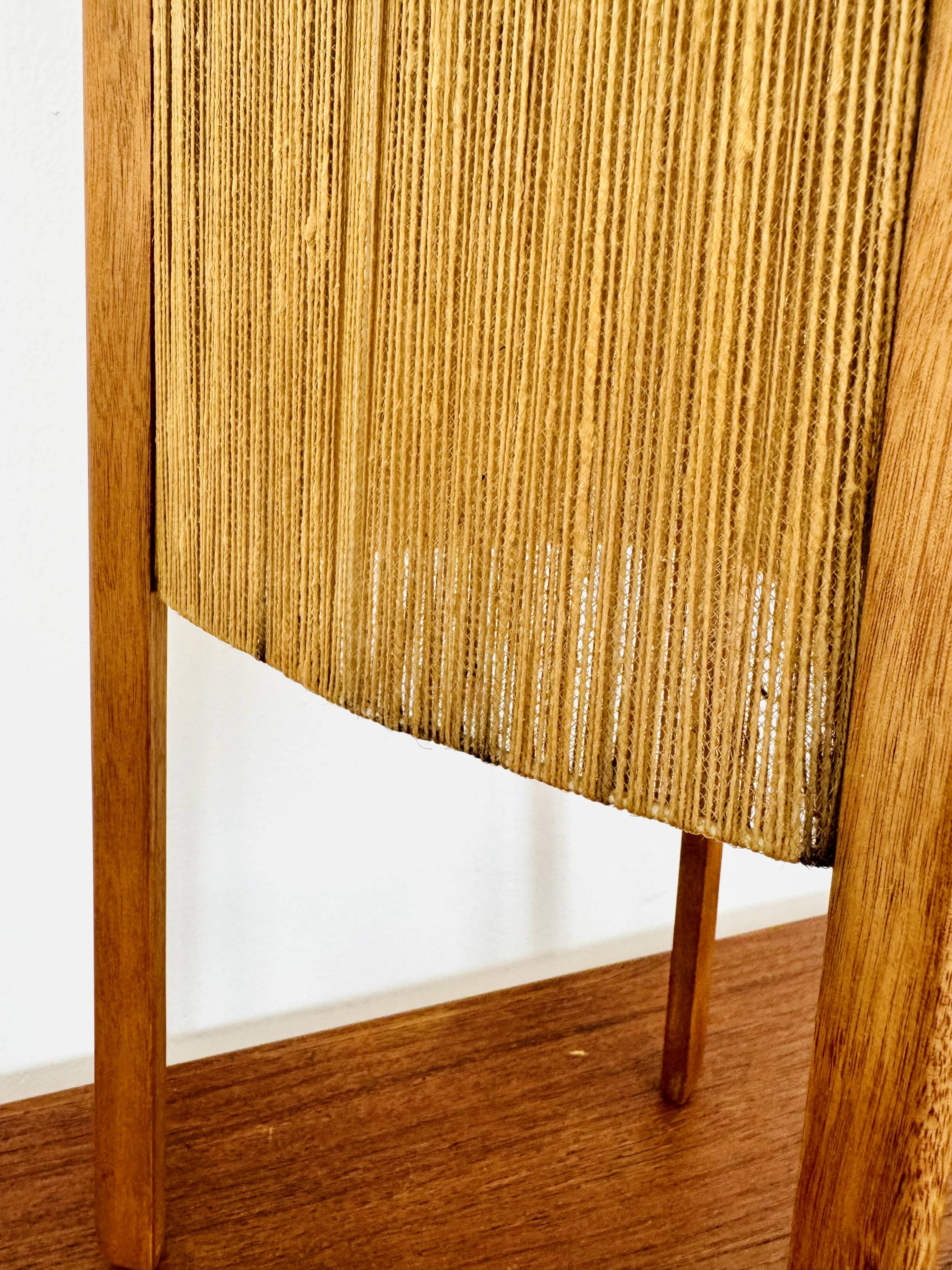 Sisal and Teak Floor Lamp by Temde