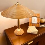 Pencil reed table lamp 1970s
