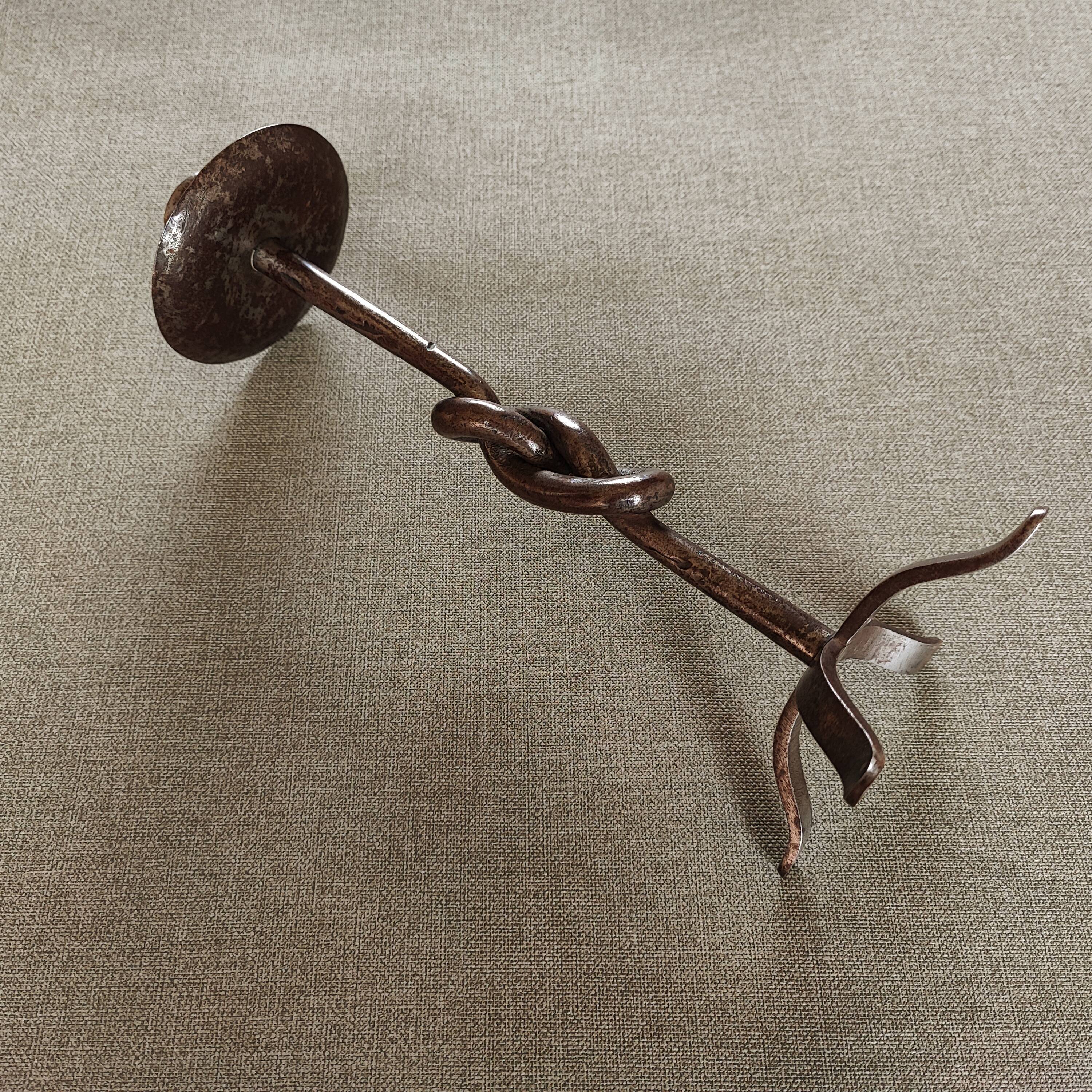 Wrought iron candle holder