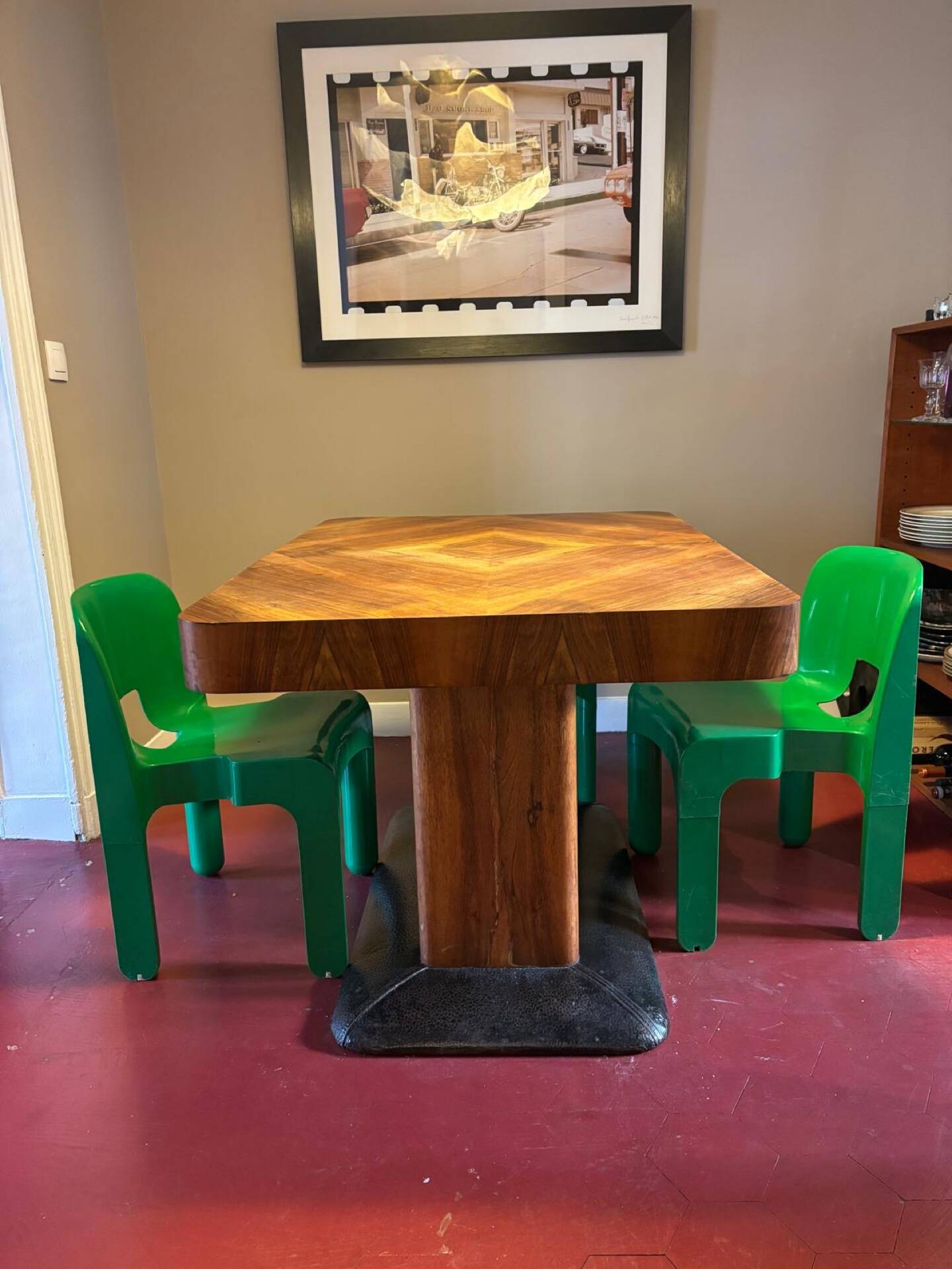 Walnut Art Deco Czech dining table