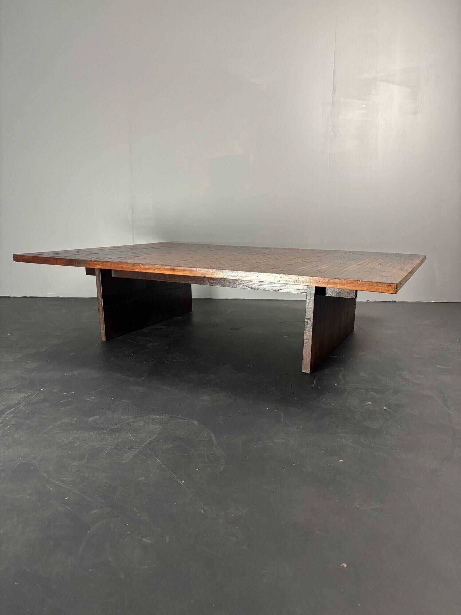 Low Japandi bamboo wabi sabi coffee table by Axel Vervoordt, Belgium 1980s