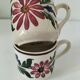 Pair of antique Saint-Amand cups – Floral decoration 4146 (1930s–50s)