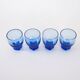 Set of cobalt glasses, Danish design, 1970s, manufactured in Denmark