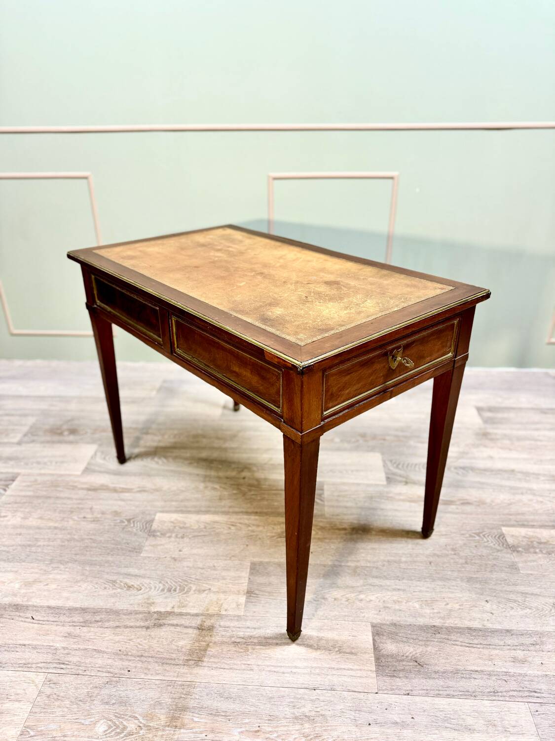 Flat Desk With Side Drawers In Mahogany Louis XVI XVIII Eme Century