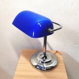 Blue banker's lamp
