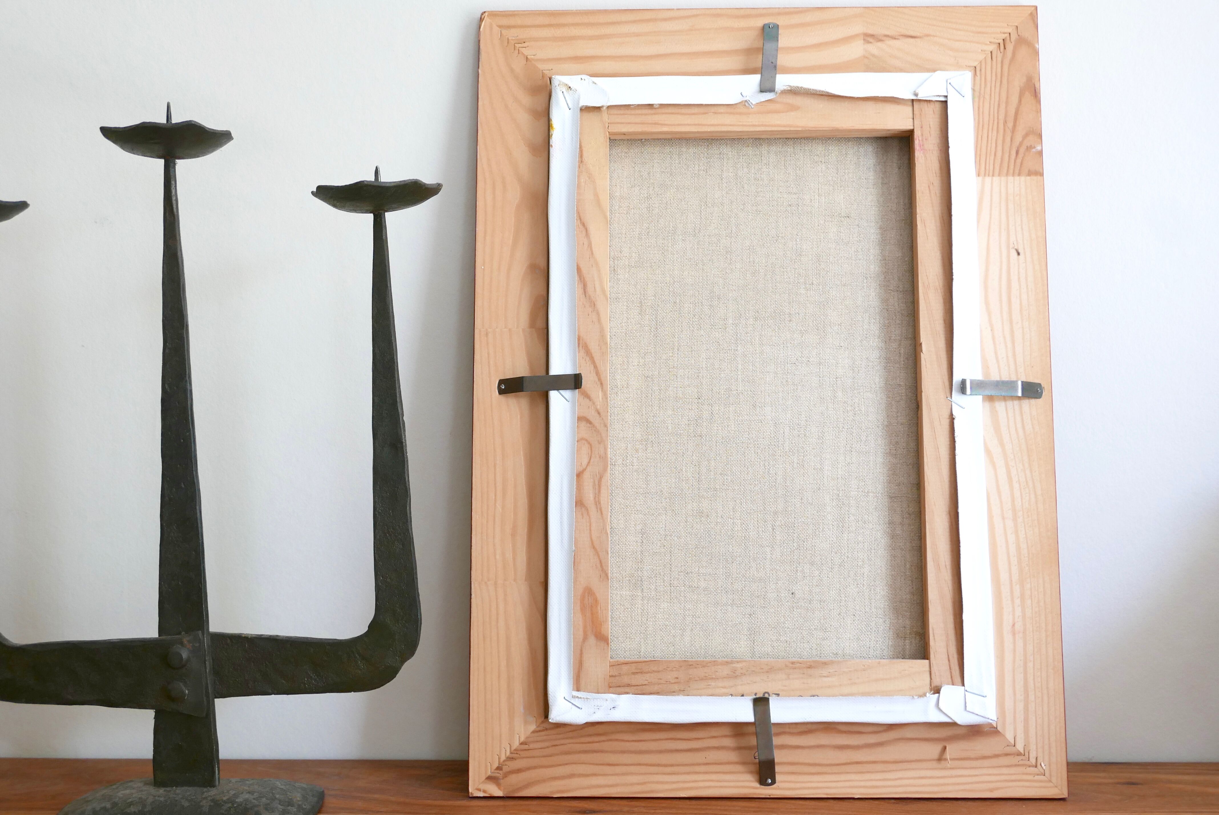 Painting, still life painting with vases, 70s