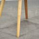1960s Czech Mid-Century Modern Upholstered Stool with Beech Wood Legs