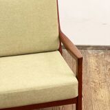 Danish Mid-Century  Lounge Chair and Stool by Ole Wanscher for Poul Jeppensens, Senator Series