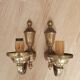 Pair of bronze wall lights