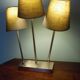 "Trio" table lamp, chromed metal, lampshades with tilting supports