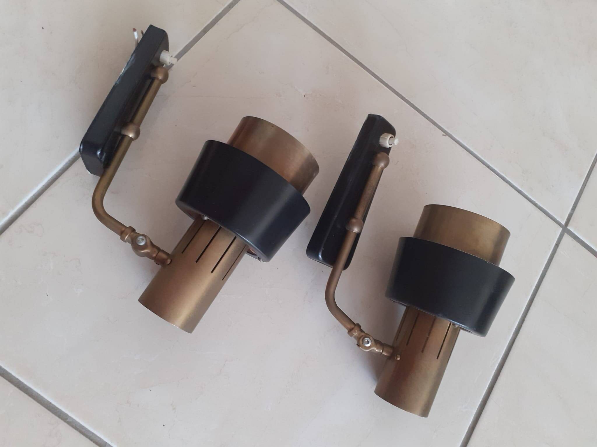 Pair of vintage Danish wall lights