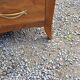 Chest of drawers from the 40s/50s in golden blond walnut 3 drawers feet compass