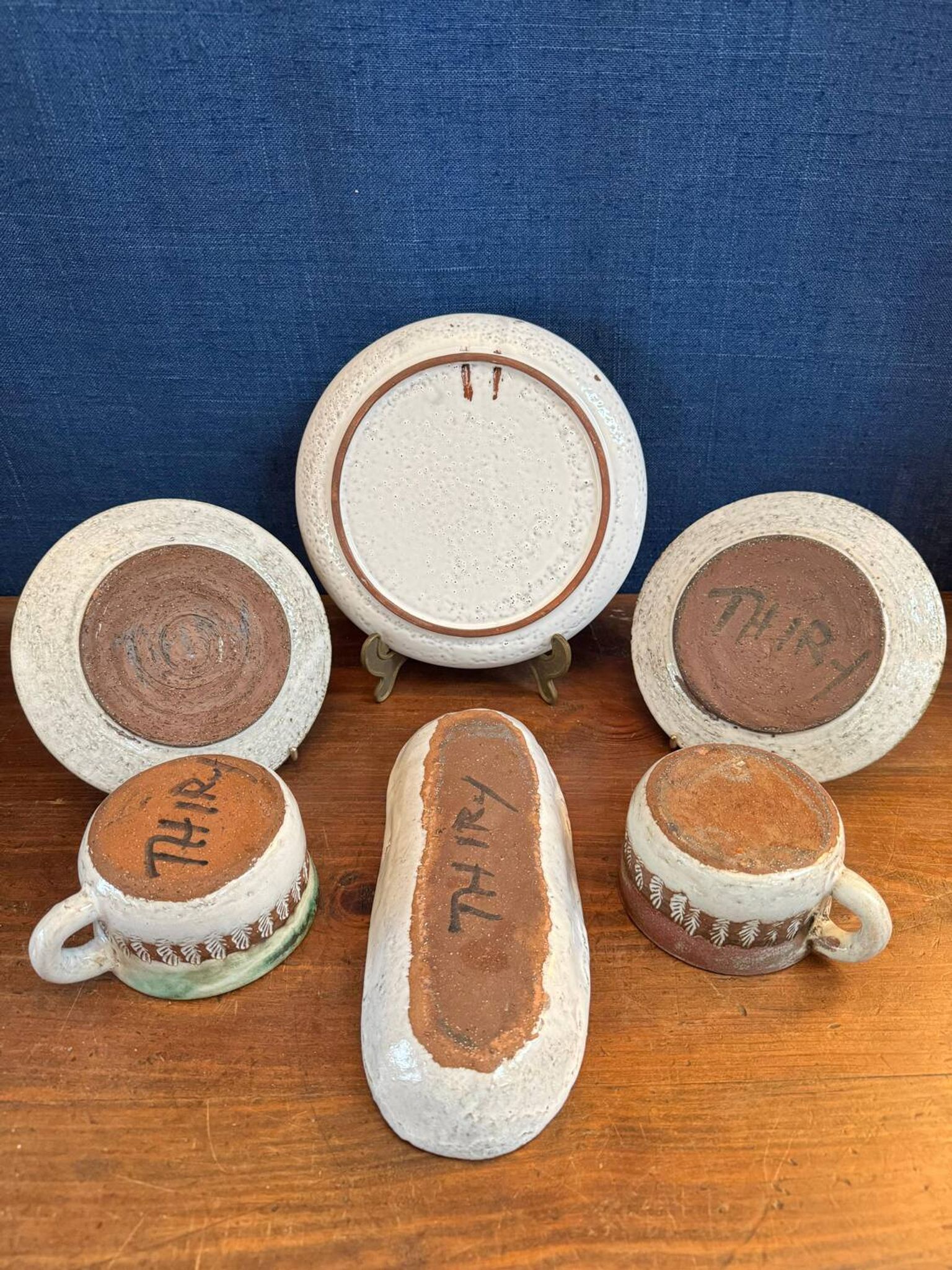 Ensemble de 6 céramiques de l’artiste renommé Albert Thiry