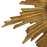 Deknudt Sunburst Sun Mirror Gilded Wood Sixties 69cm