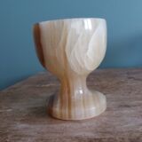 Alabaster onyx egg cup