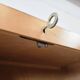 Vintage wooden filing cabinet / roller shutter cabinet