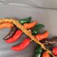 Ancienne cordée de piment d'espelette en céramique