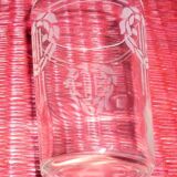 Old sandblasted glasses with laurel wreaths x6