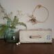 Old wooden box patinated white