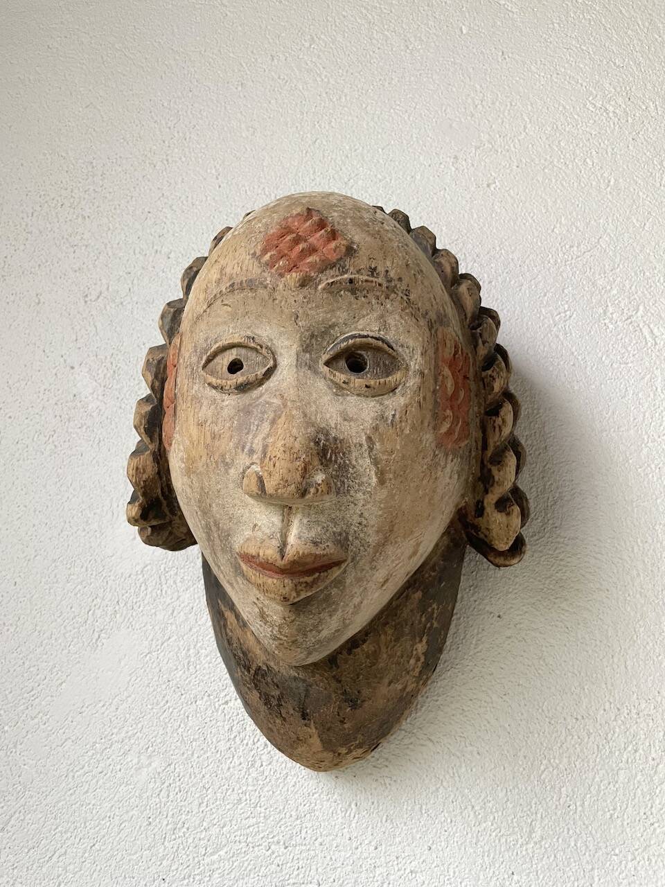 Pair of African Fang and Punu masks from Gabon