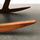 Mid-century model 100 rocking chair in Danish teak by Søren Georg Jensen for Kubus Møbler, 1960s.