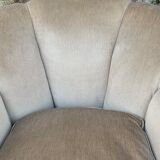 Pair of art deco shell armchairs