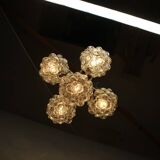 Bubble glass chandelier by Kamenický Šenov, Czechoslovakia, 1970s