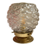 Vintage table lamp in chiseled glass - pineapple model