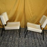 Pair of vintage low armchairs