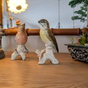 Paire d’oiseaux Karl Ens en porcelaine polychrome de Saxe