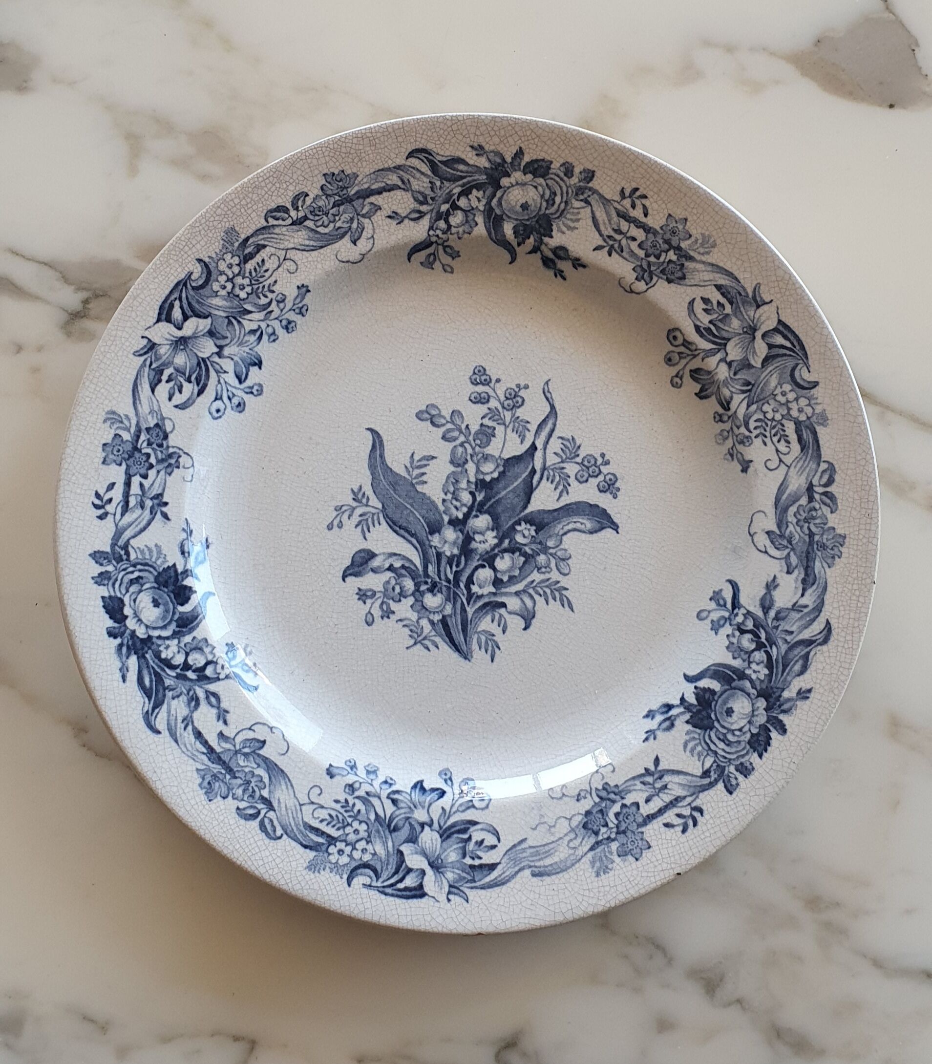 English faience plate
