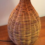 1980s wicker lamp