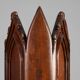 Neo-Gothic Oak Umbrella Stand with Sculptural Carving, France, 19th Century