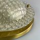 70s Fischer Leuchten ceiling lamp glass space design lamp 70s