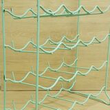Metal aqua green bottle rack