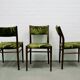 vintage set x6 teak chairs palm trees