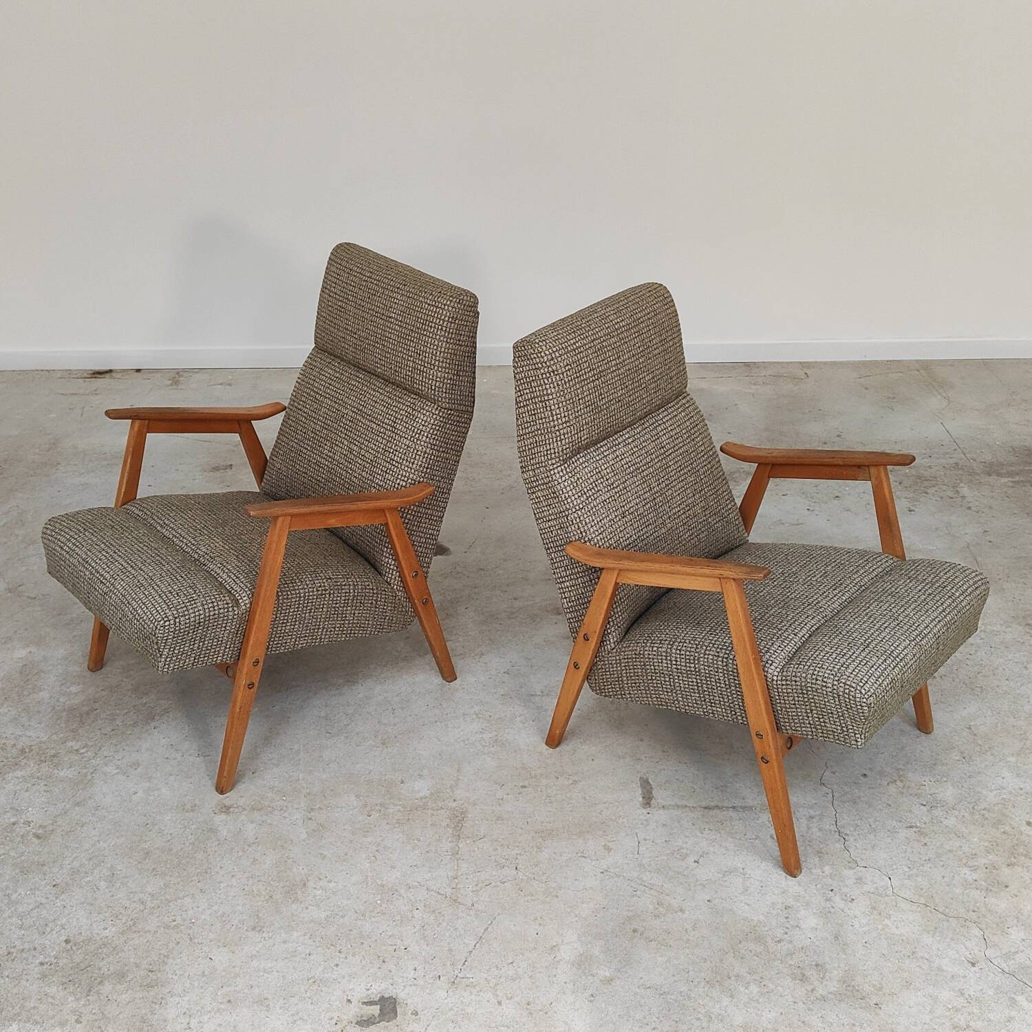 Pair of 6956 armchairs restored by Interier Praha, production 1965