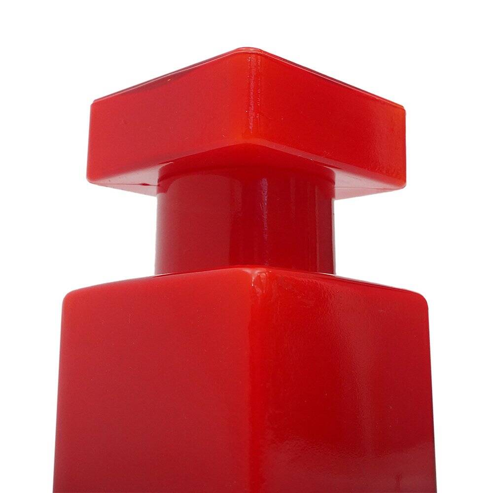 Red glass bottle by Luciano Vistosi for Vistosi, 1960s.
