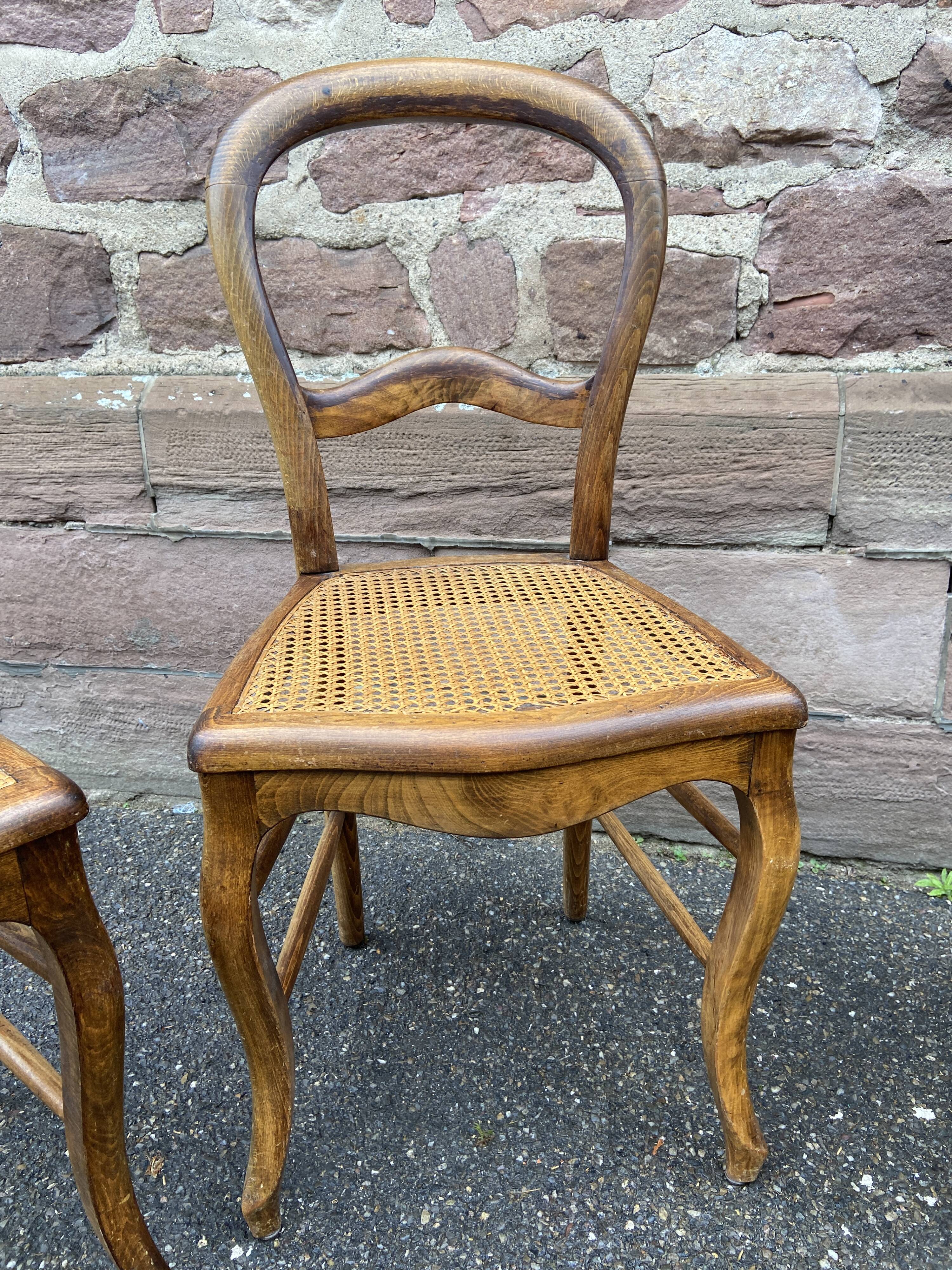 4 rustic Louis Philippe period chairs