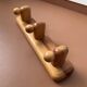Vintage solid wood coat rack